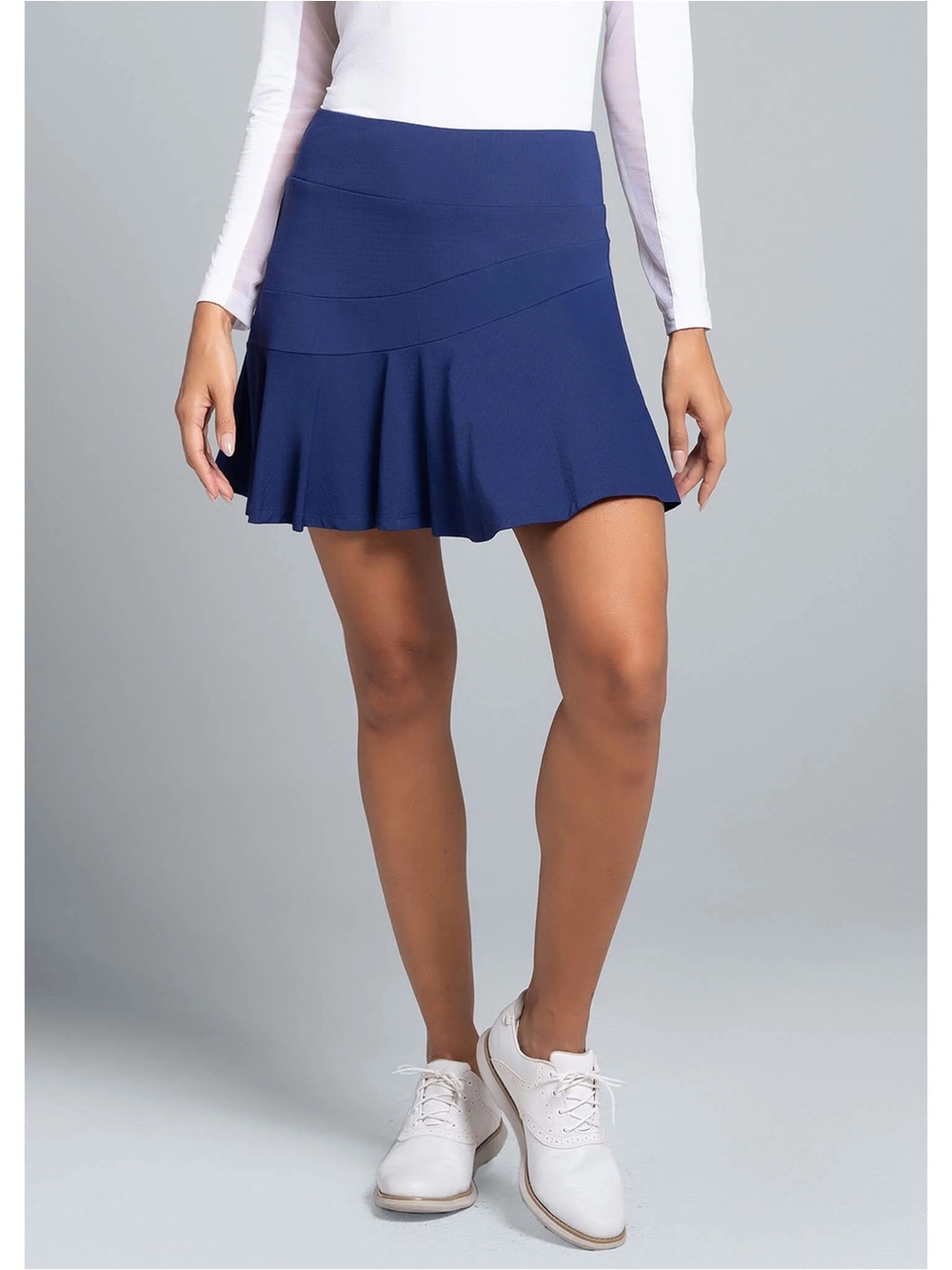 IBKUL UPF 50+ Blue Flounce Skort Size XS Sporty Preppy Clean Girl Active Tennis